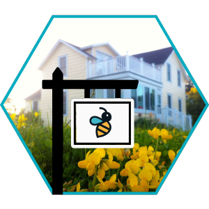 Illustration of a house for sale representing Fizbee's real estate services